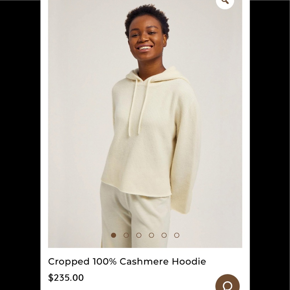 Gentle Herd Cashmere Cropped Hoodie